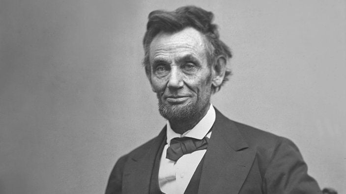 Urheber diverser Zitate: Abraham Lincoln.