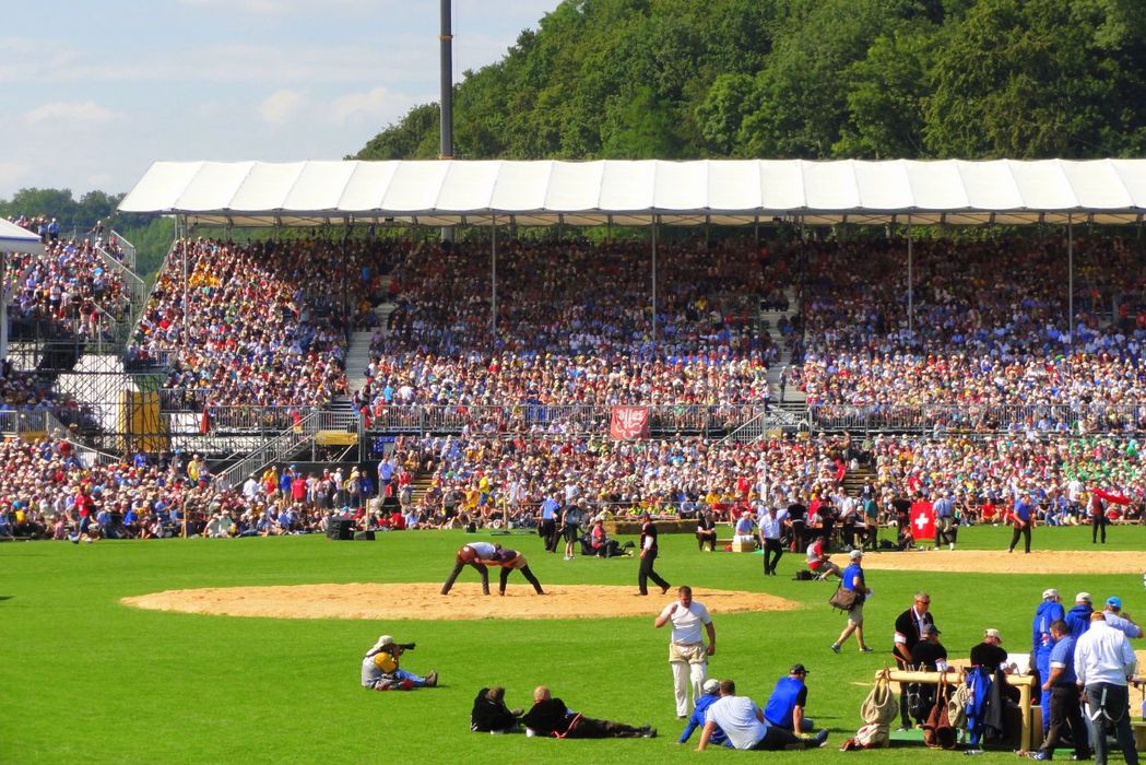 Das Eidgenössische Schwingfest der Herren ist der grösste wiederkehrende Sportanlass der Schweiz.